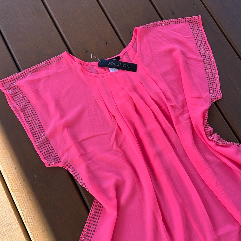 Pink Sheer Neon Top